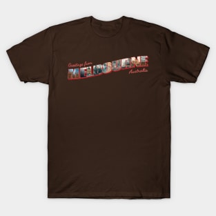 Greetings from Melbourne in Australia Vintage style retro souvenir T-Shirt